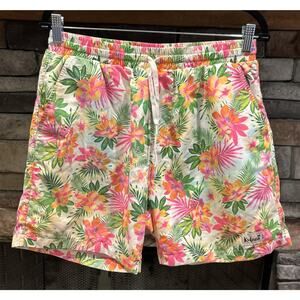 Men’s KULANI Kinis Floral Cabo Kiss Swim Trunks Board Shorts Size L *C5